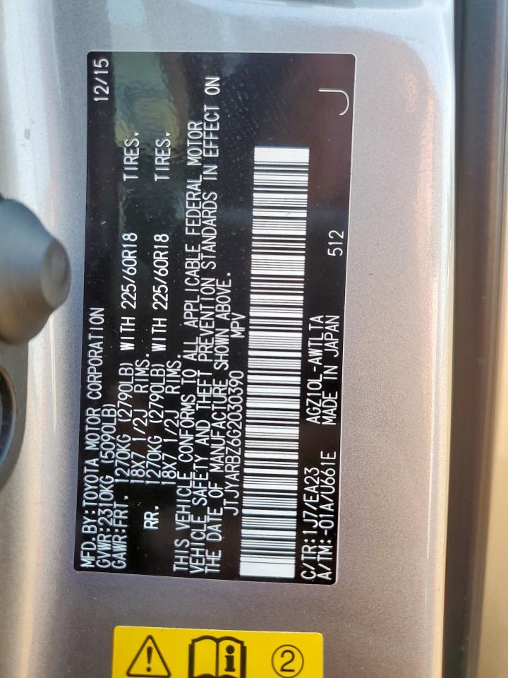 2016 Lexus Nx 200T Base VIN: JTJYARBZ6G2030390 Lot: 71304685