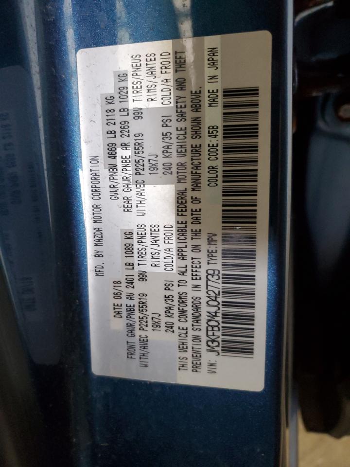 2018 Mazda Cx-5 Touring VIN: JM3KFBCM4J0427739 Lot: 71968105