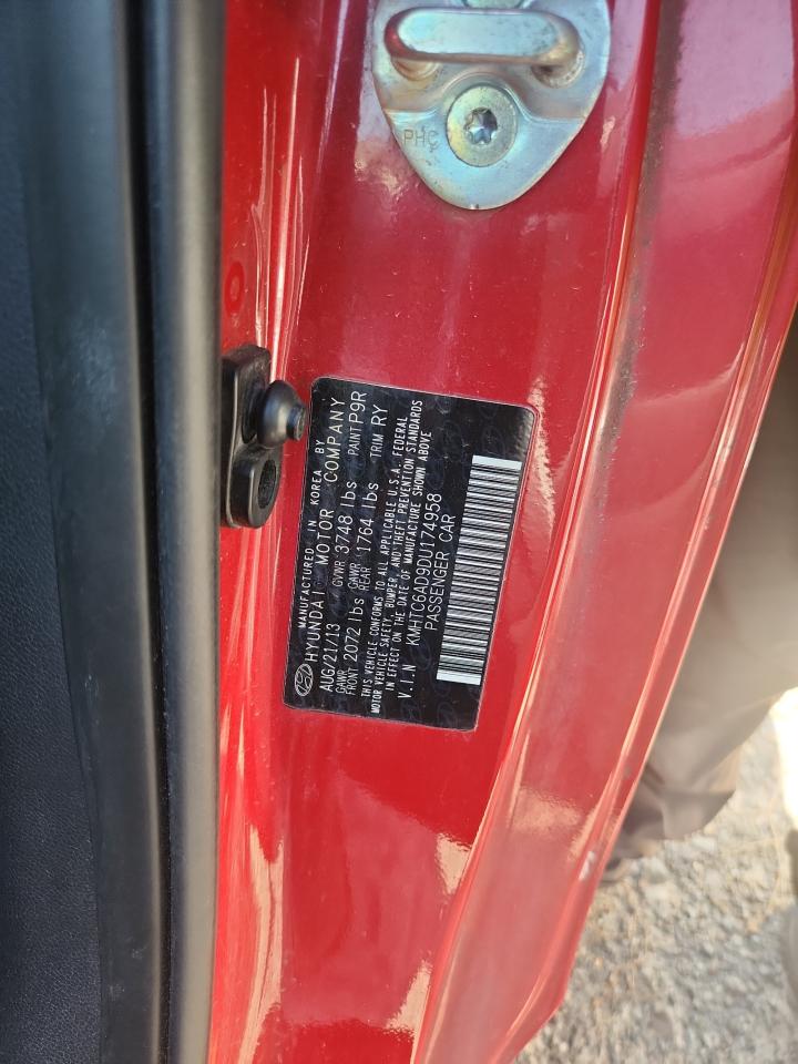 2013 Dodg Hyun Veloster VIN: KMHTC6AD9DU174958 Lot: 71468845