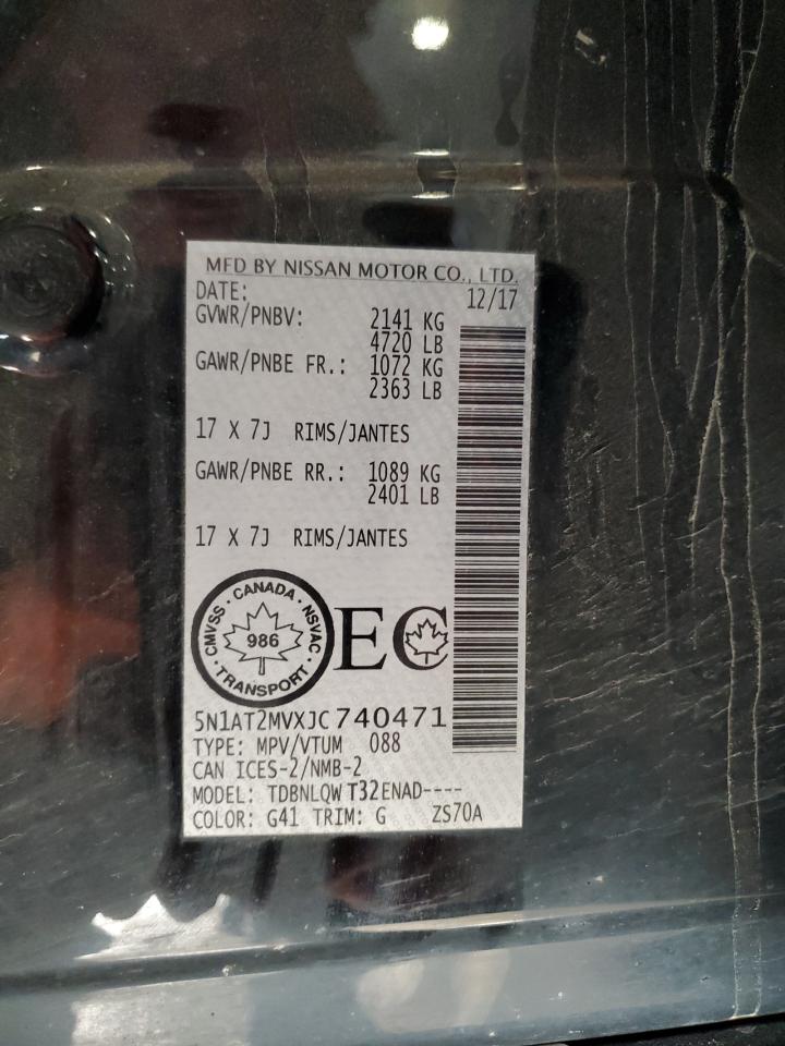 2018 Nissan Rogue S VIN: 5N1AT2MVXJC740471 Lot: 83979795