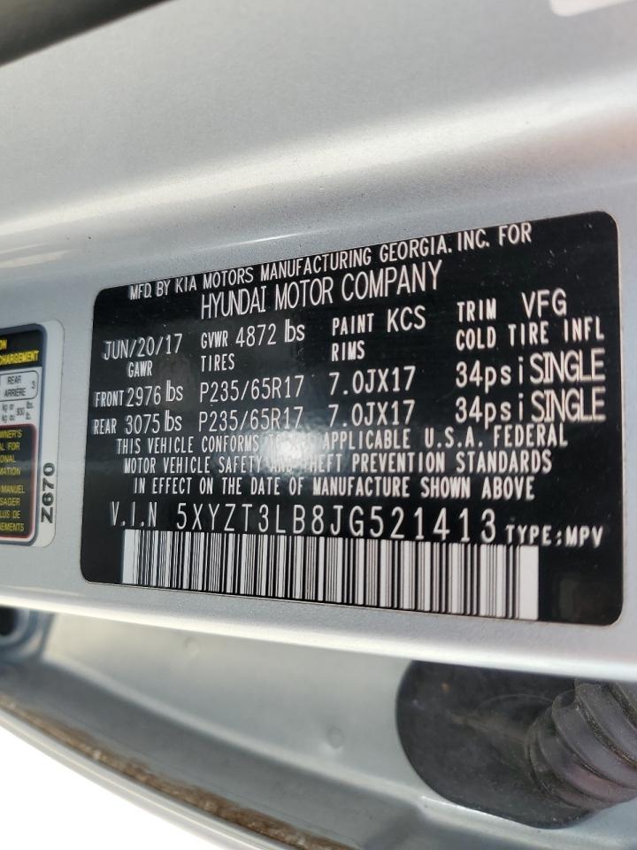 2018 Hyundai Santa Fe Sport VIN: 5XYZT3LB8JG521413 Lot: 82124035