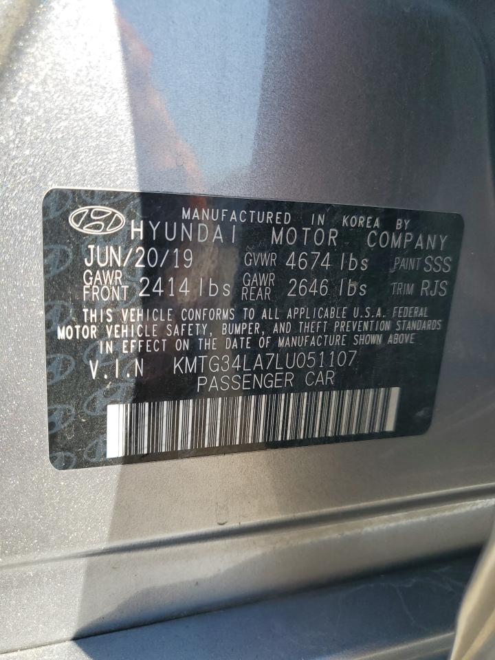 2020 Genesis G70 Elite VIN: KMTG34LA7LU051107 Lot: 84584225