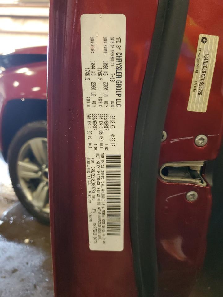 2014 Jeep Compass Latitude VIN: 1C4NJCEBXED603729 Lot: 84018225