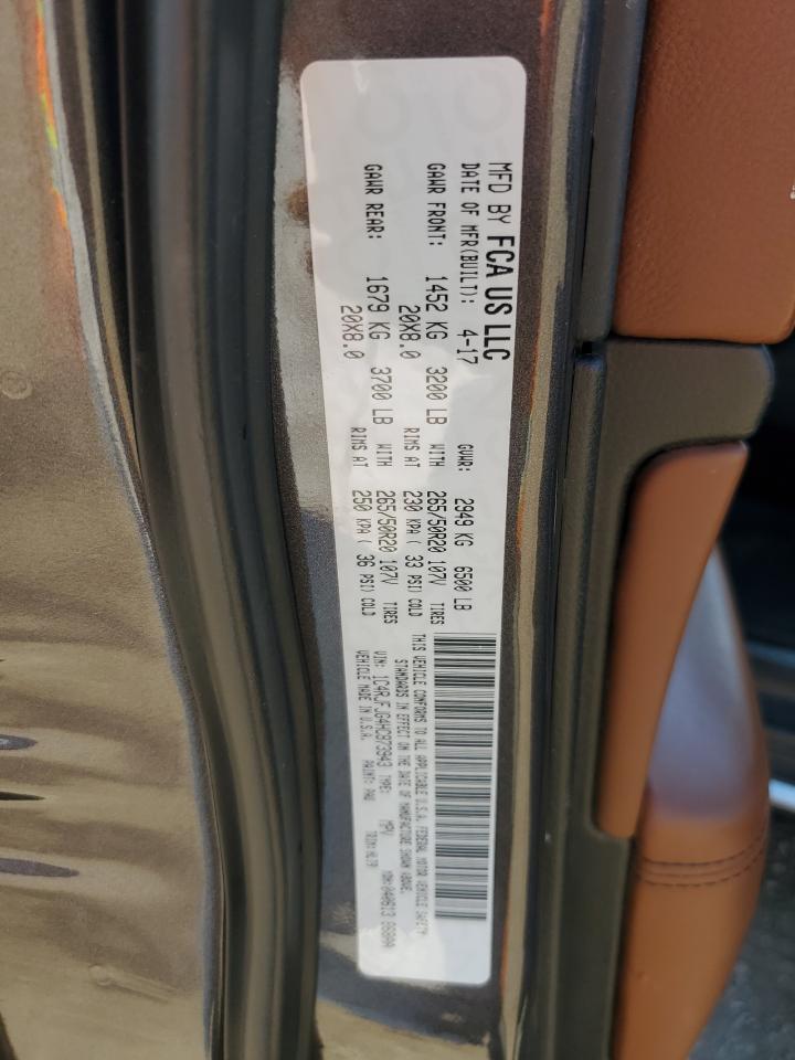 2017 Jeep Grand Cherokee Summit VIN: 1C4RJFJG4HC873943 Lot: 80349795