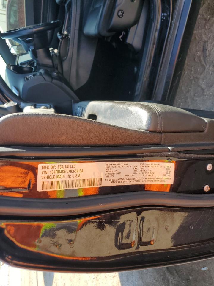 2021 Dodge Durango Gt VIN: 1C4RDJDG0MC664134 Lot: 80574445