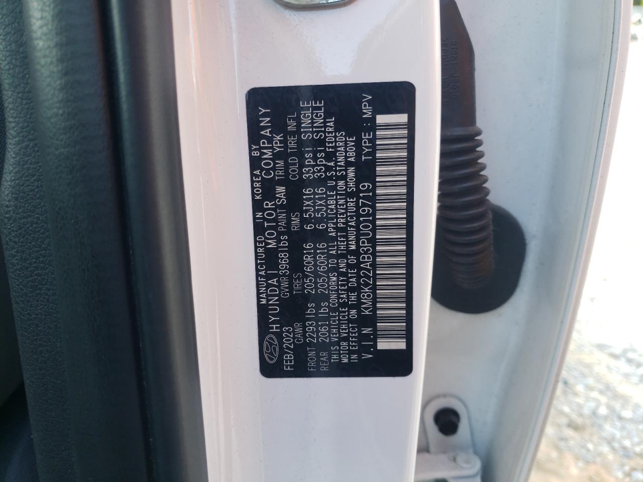 2023 Hyundai Kona Se VIN: KM8K22AB3PU019719 Lot: 84629425