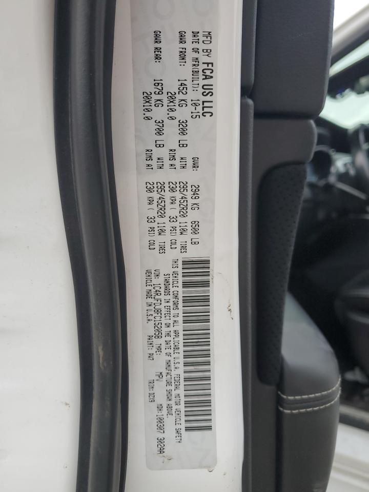 2015 Jeep Grand Cherokee Srt-8 VIN: 1C4RJFDJ8FC152058 Lot: 71438685