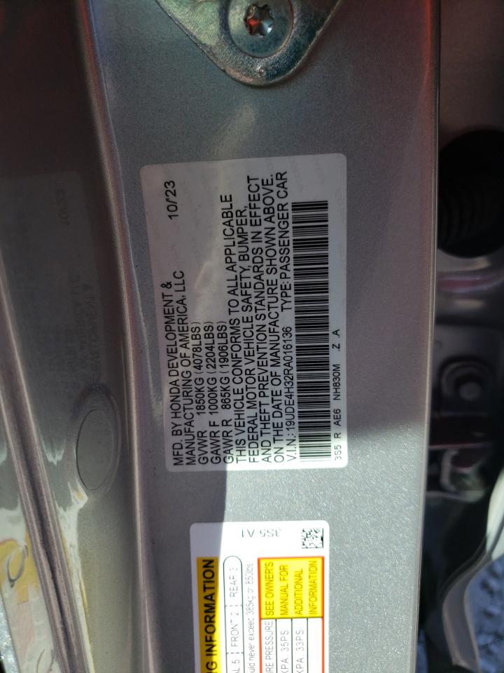 2024 Acura Integra A-Spec VIN: 19UDE4H32RA016136 Lot: 80098725