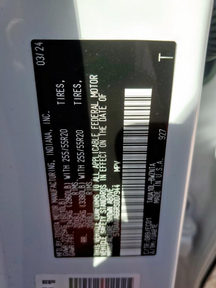 2024 Lexus Tx 350 Base VIN: 5TDAAAA66RS007944 Lot: 80964255