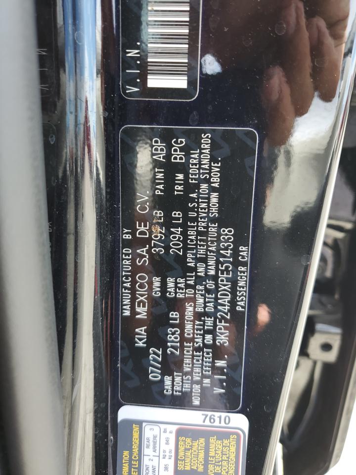 2023 Kia Forte Lx VIN: 3KPF24ADXPE514338 Lot: 70768105