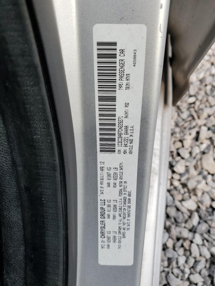 2012 Chrysler 200 Lx VIN: 1C3CCBAB7CN229271 Lot: 71735995