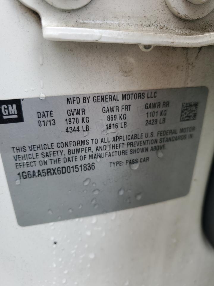 2013 Cadillac Ats VIN: 1G6AA5RX6D0151836 Lot: 84442425