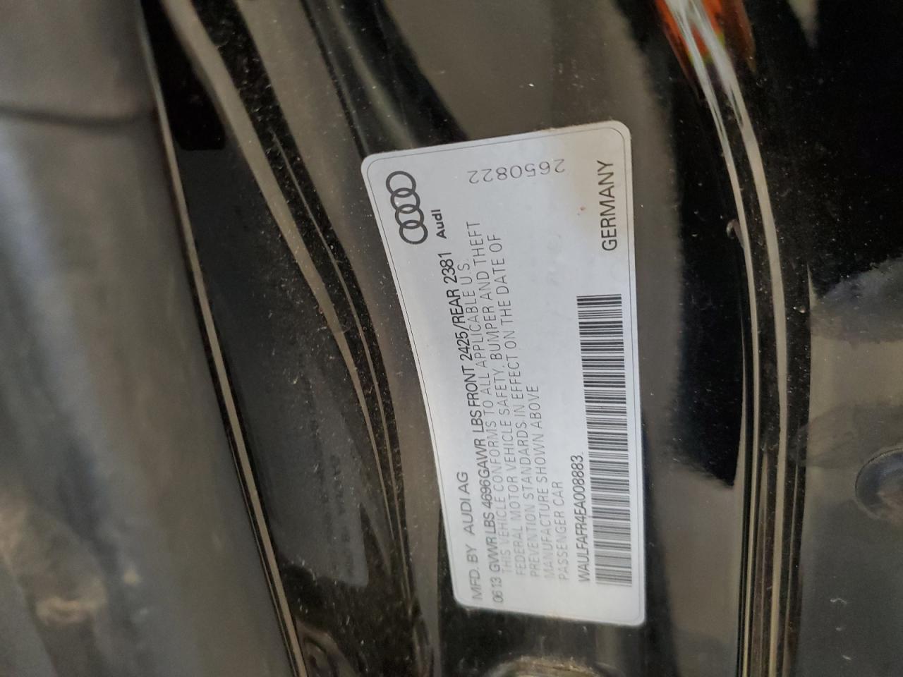 2014 Audi A5 Premium Plus VIN: WAULFAFR4EA008883 Lot: 80478745