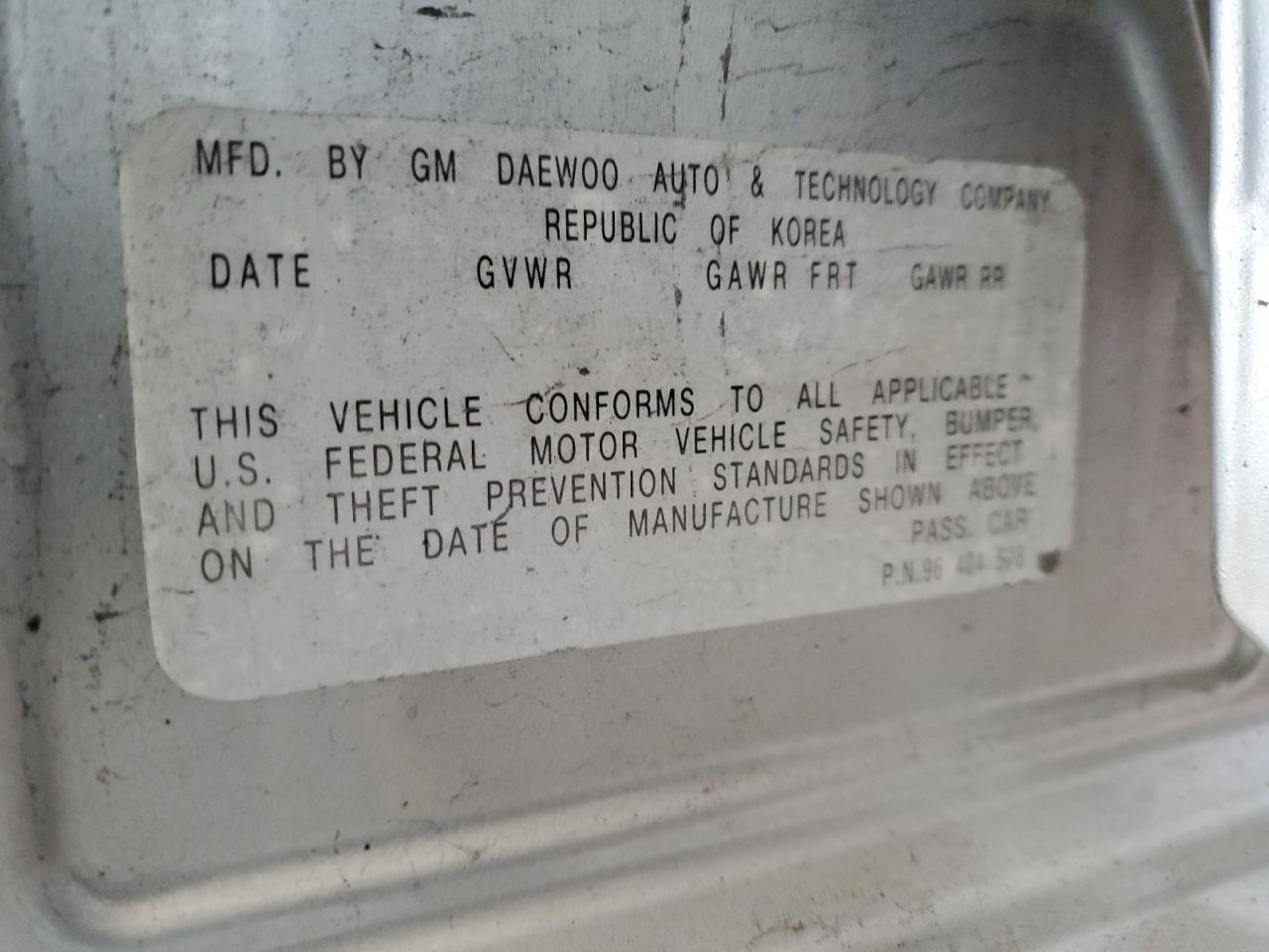 2004 Chevrolet Aveo Ls VIN: KL1TJ62604B167054 Lot: 81558545