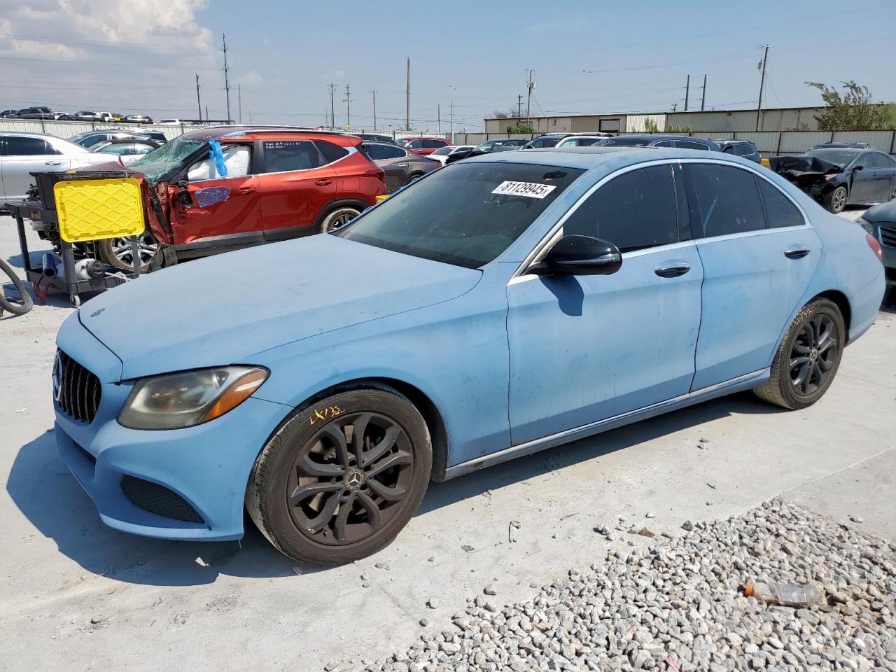 2018 MERCEDES-BENZ C-CLASS BLUE VIN: 55SWF4JB9JU236292