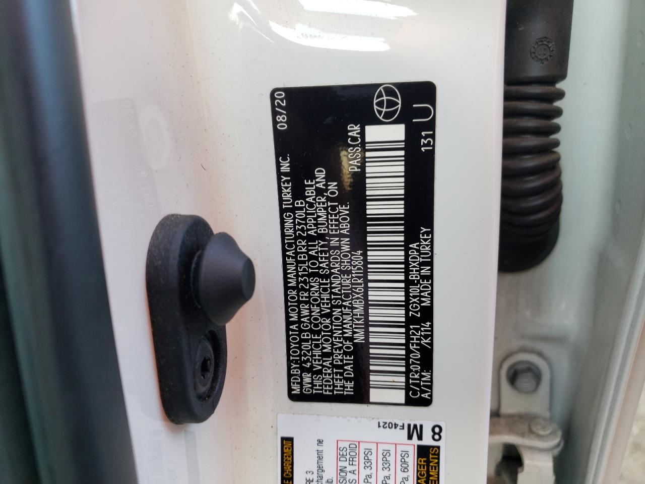 2020 Toyota C-Hr Xle VIN: NMTKHMBX6LR115804 Lot: 81854765