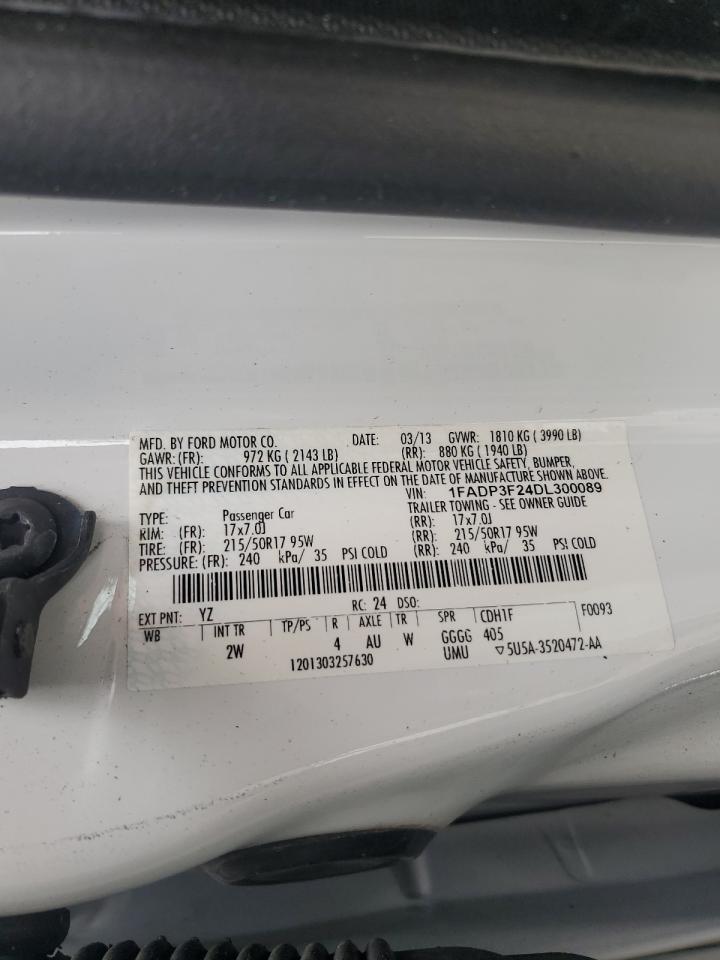 2013 Ford Focus Se VIN: 1FADP3F24DL300089 Lot: 84294595