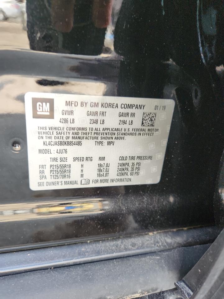 2019 Buick Encore Preferred VIN: KL4CJASB0KB854485 Lot: 81505465