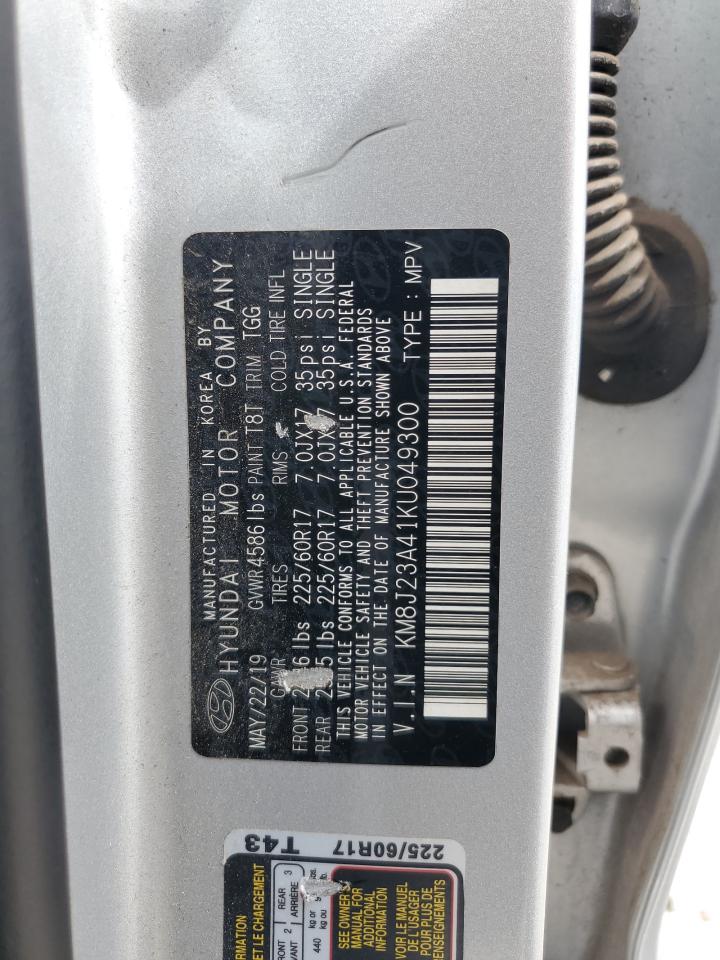 2019 Hyundai Tucson Se VIN: KM8J23A41KU049300 Lot: 84257665