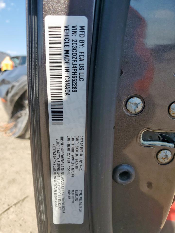 2023 Dodge Challenger R/T Scat Pack VIN: 2C3CDZFJ4PH662289 Lot: 84069825