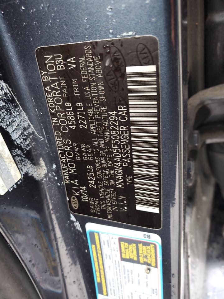 2015 Kia Optima Hybrid VIN: KNAGM4AD5F5082294 Lot: 84566865