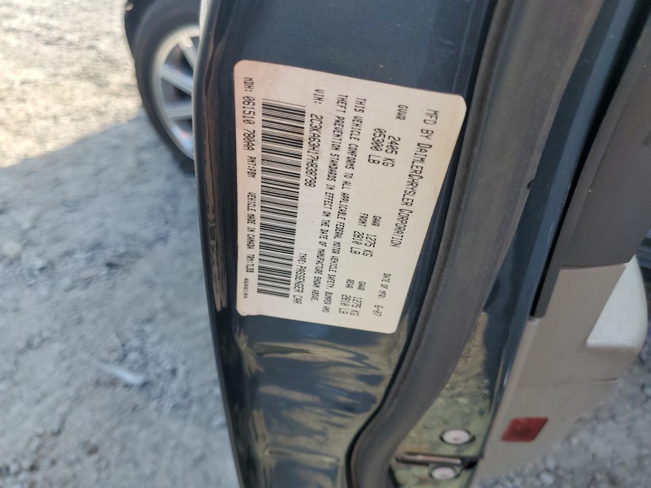 2007 Chrysler 300C VIN: 2C3KA63H17H838798 Lot: 81667125