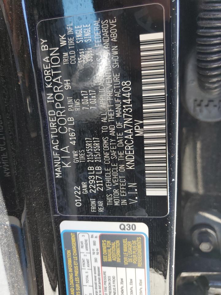 2022 Kia Seltos Ex VIN: KNDERCAA7N7314408 Lot: 81254625