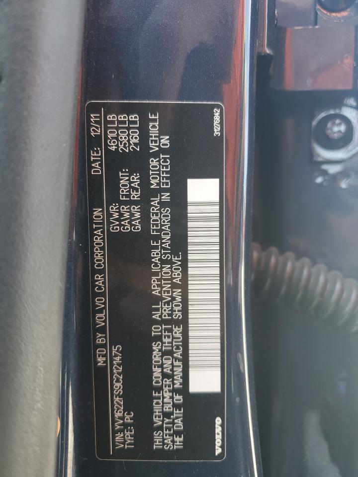 2012 Volvo S60 T5 VIN: YV1622FS9C2121475 Lot: 81037755