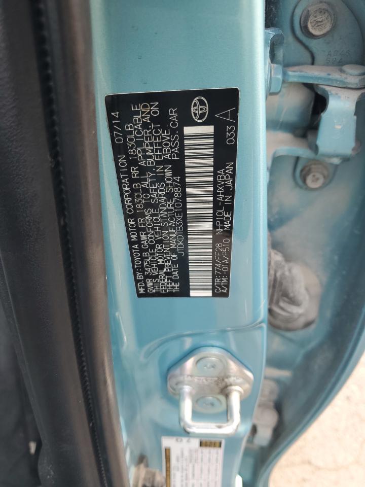 2014 Toyota Prius C VIN: JTDKDTB3XE1078874 Lot: 80961805