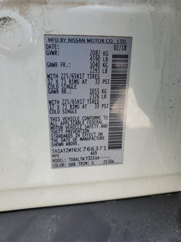 2018 Nissan Rogue S VIN: 5N1AT2MT6JC766371 Lot: 83851315