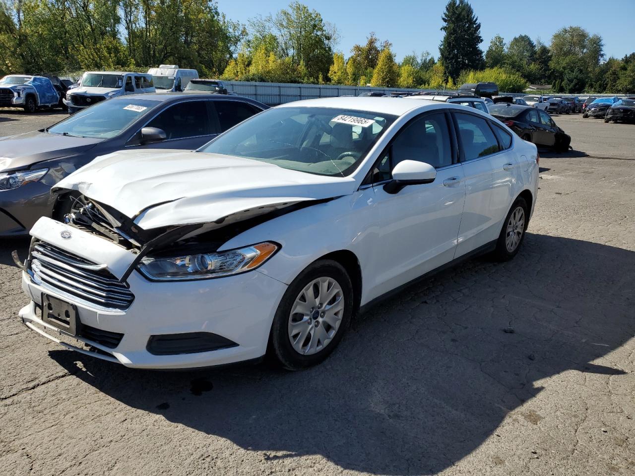 2013 Ford Fusion S white null gasoline 3FA6P0G76DR304146 photo #1
