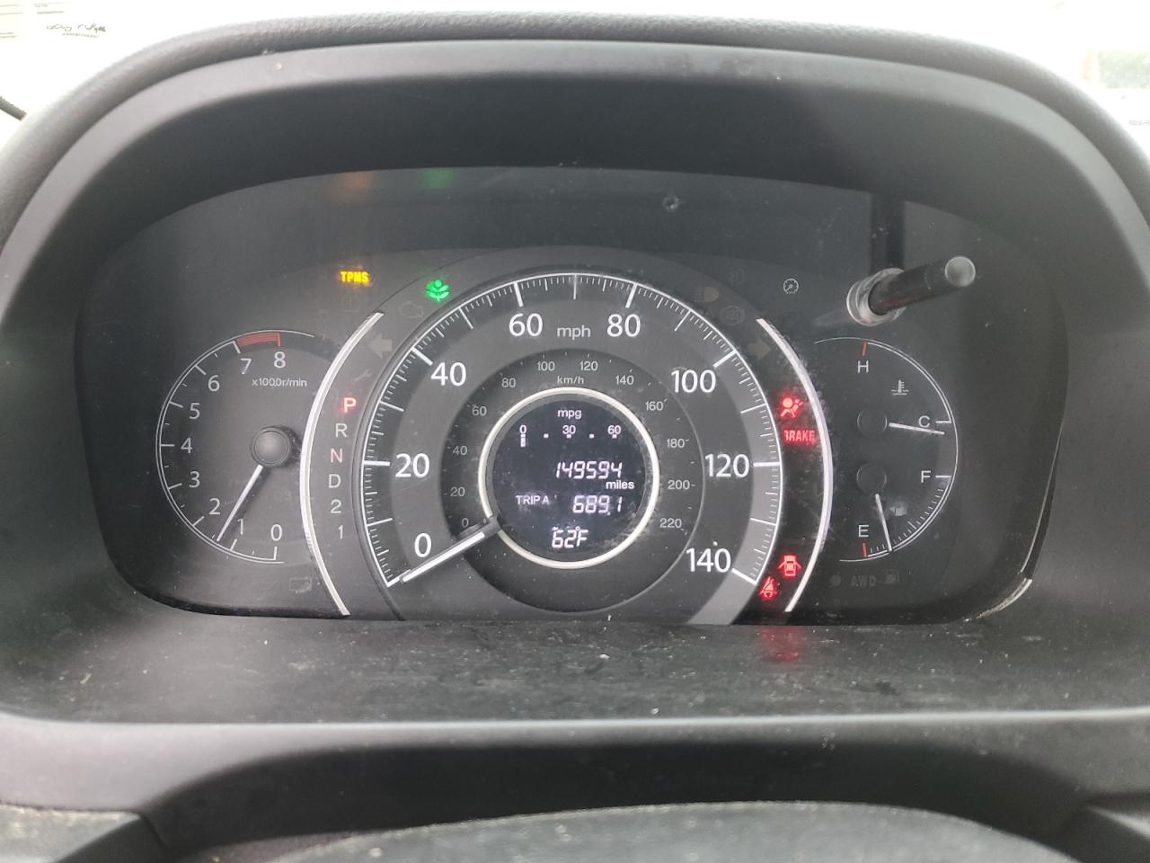 2013 Honda Cr-V Lx VIN: 2HKRM4H34DH621767 Lot: 71707615