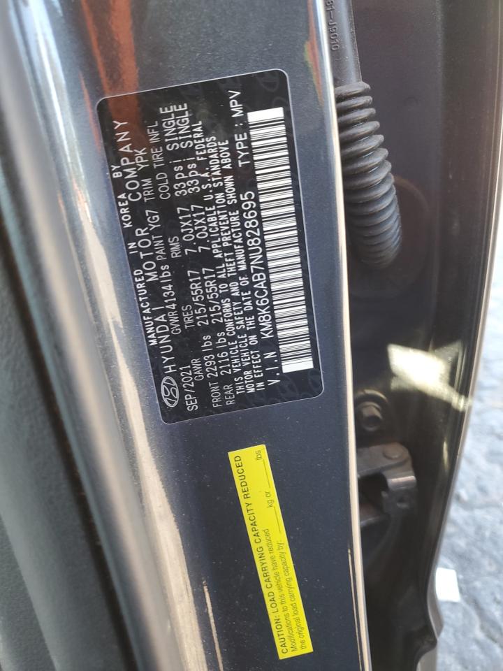 2022 Hyundai Kona Sel VIN: KM8K6CAB7NU828695 Lot: 80660965