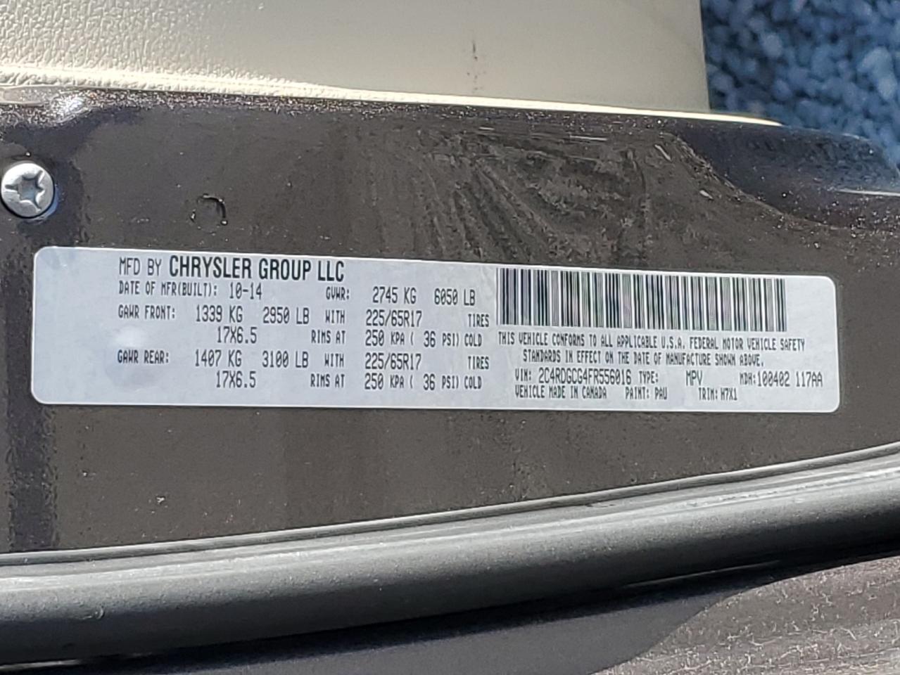 2015 Dodge Grand Caravan Sxt VIN: 2C4RDGCG4FR556016 Lot: 80497765