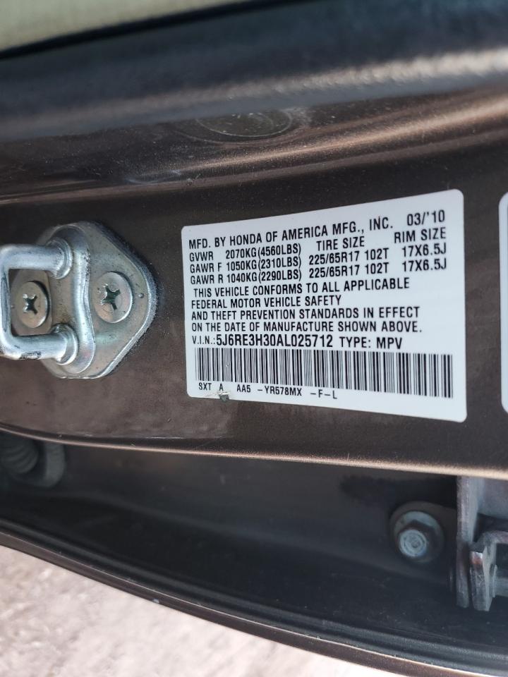 2010 Honda Cr-V Lx VIN: 5J6RE3H30AL025712 Lot: 82079745