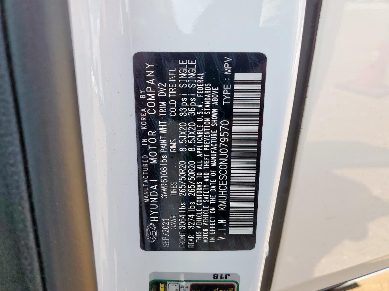 2022 Genesis Gv80 Base VIN: KMUHCESC0NU079570 Lot: 71025165