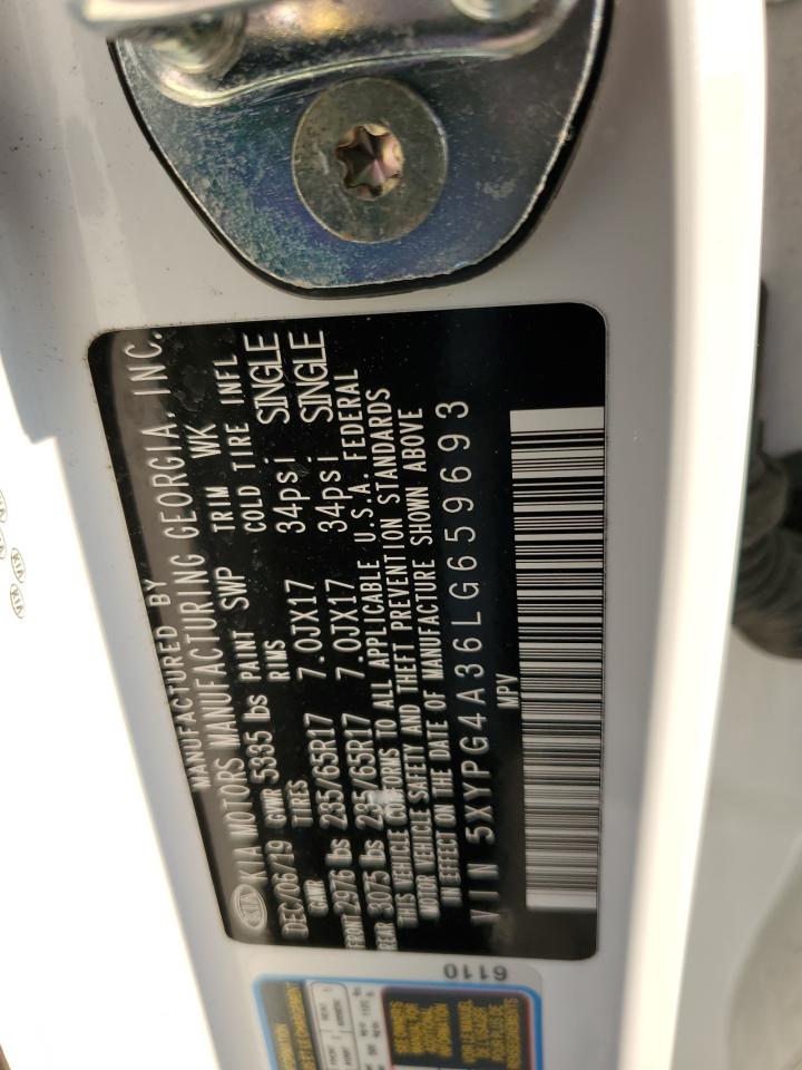 2020 Kia Sorento L VIN: 5XYPG4A36LG659693 Lot: 81482895