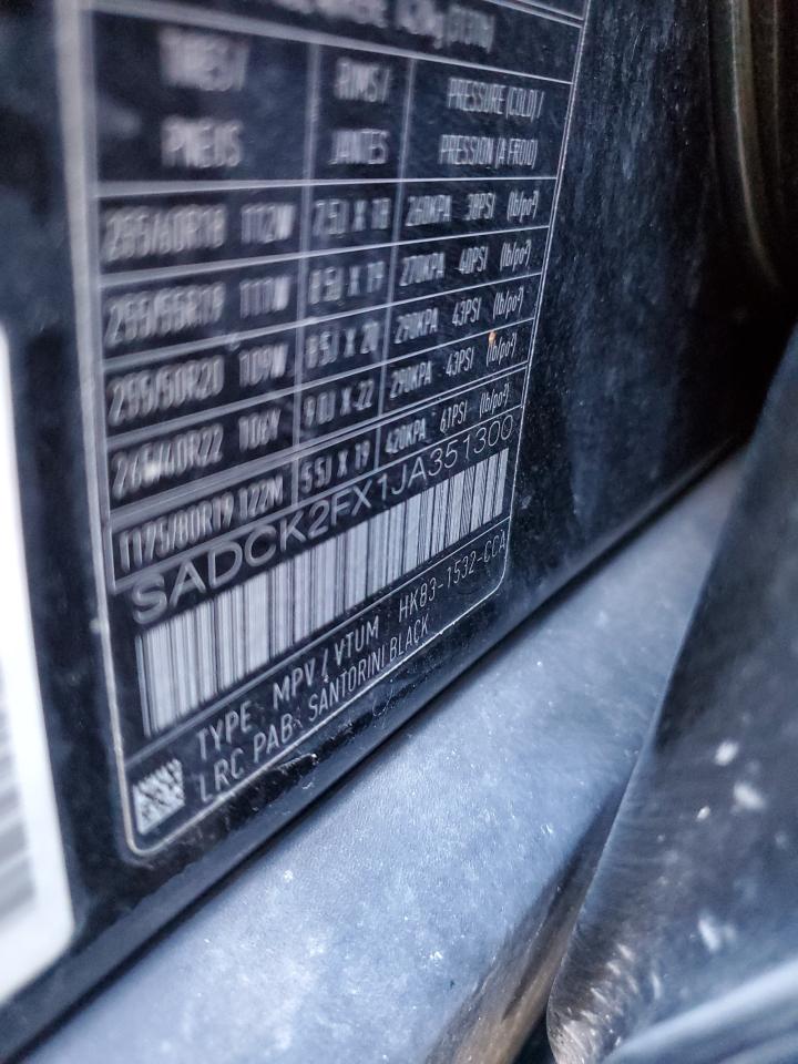 2018 Jaguar F-Pace Prestige VIN: SADCK2FX1JA351300 Lot: 84631795