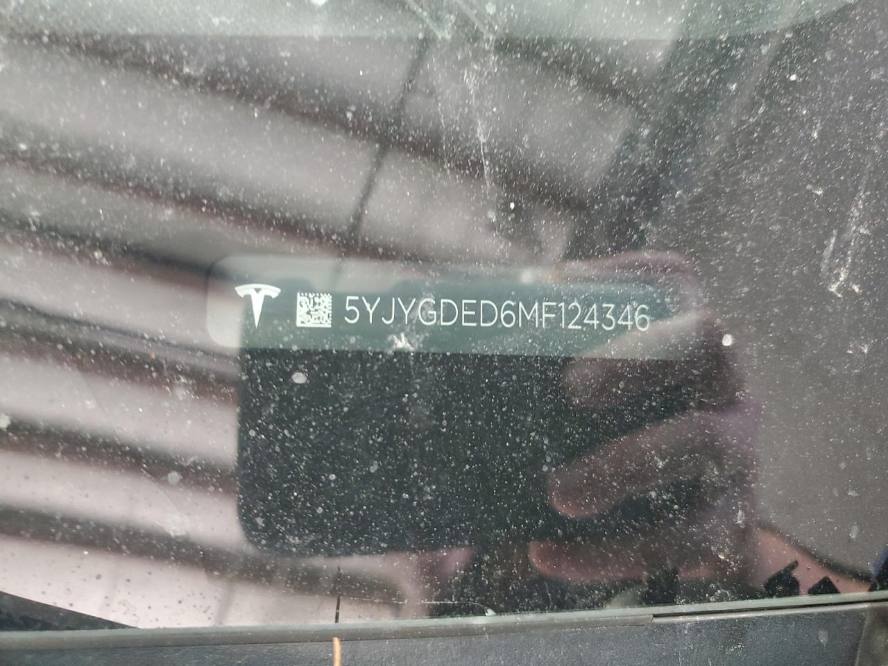 2021 Tesla Model Y VIN: 5YJYGDED6MF124346 Lot: 80510145