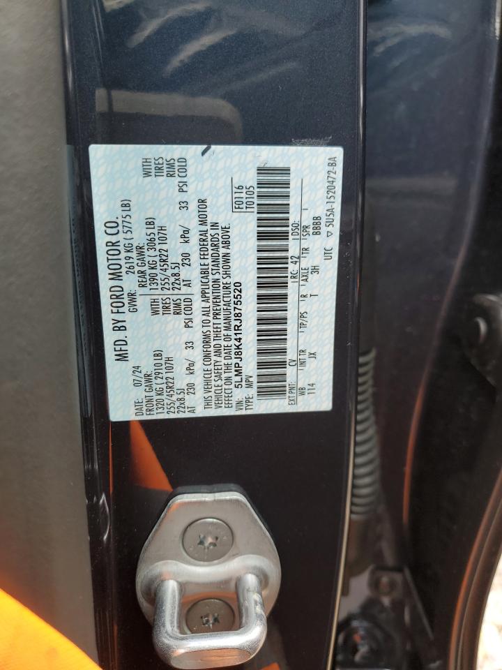 2024 Lincoln Nautilus Reserve VIN: 5LMPJ8K41RJ875520 Lot: 84265935