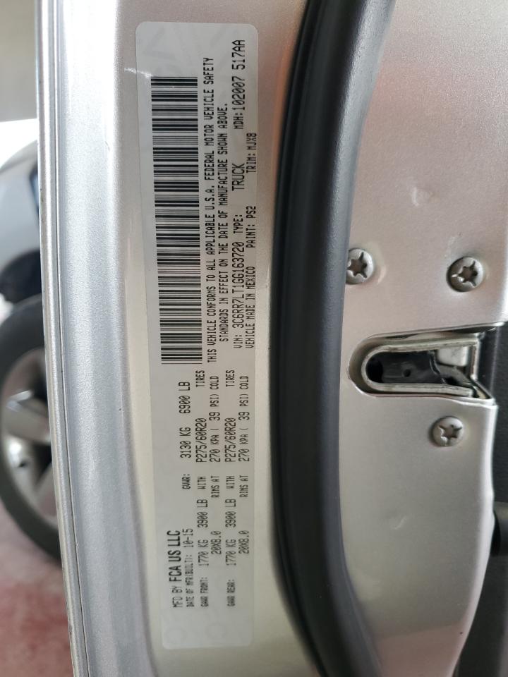 2016 Ram 1500 Slt VIN: 3C6RR7LT1GG163720 Lot: 80637745