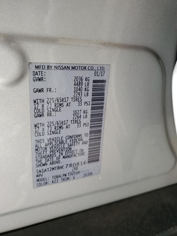 2017 Nissan Rogue S VIN: 5N1AT2MT8HC780816 Lot: 83997755