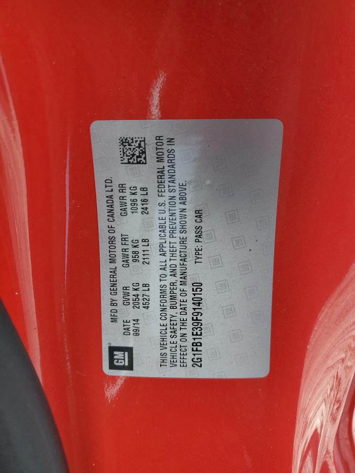 2015 Chevrolet Camaro Ls VIN: 2G1FB1E39F9140150 Lot: 84195085