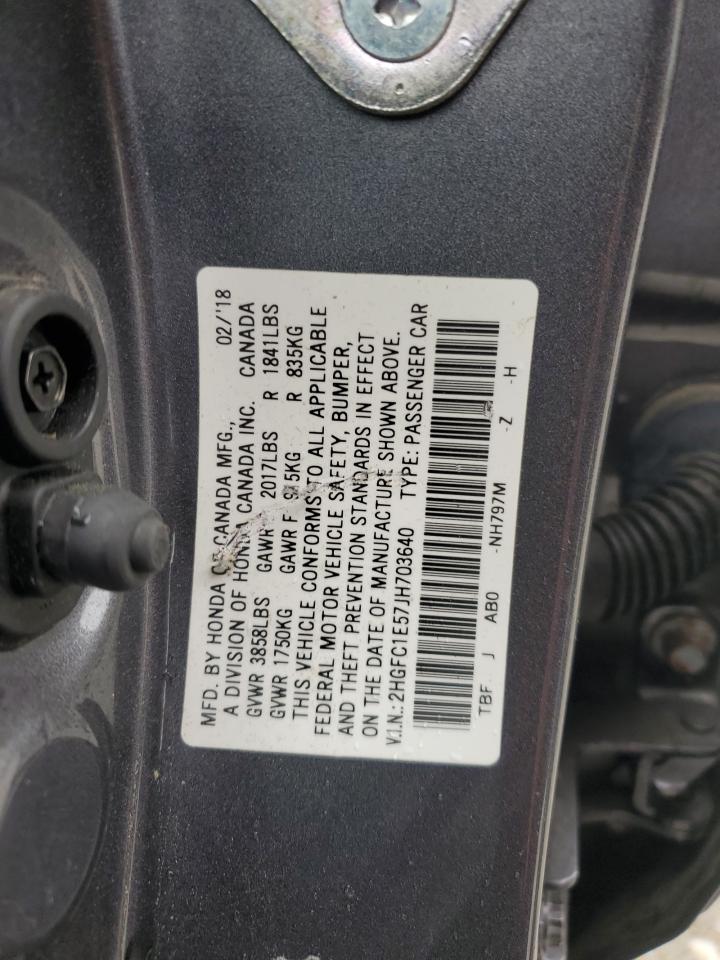 2018 Honda Civic Si VIN: 2HGFC1E57JH703640 Lot: 83761005