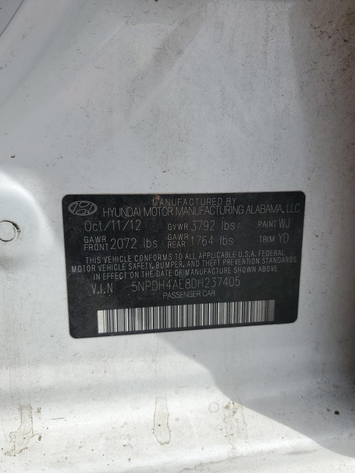 2013 Hyundai Elantra Gls VIN: 5NPDH4AE8DH237405 Lot: 82107775