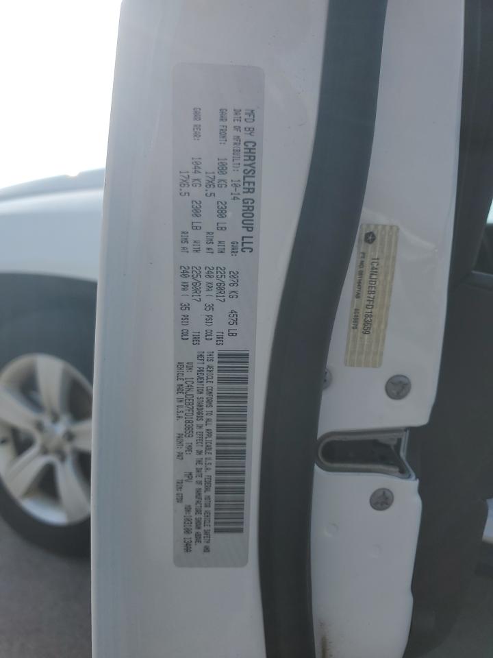 2015 Jeep Compass Latitude VIN: 1C4NJDEB7FD183659 Lot: 71241605