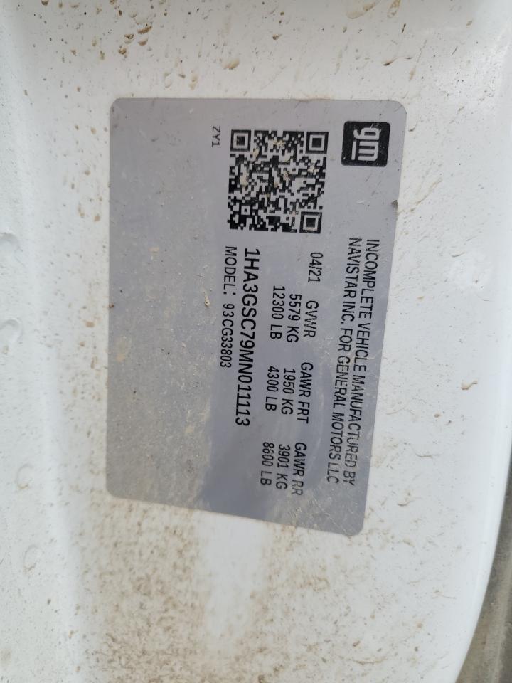 2021 Chevrolet Express G3500 VIN: 1HA3GSC79MN011113 Lot: 80606345