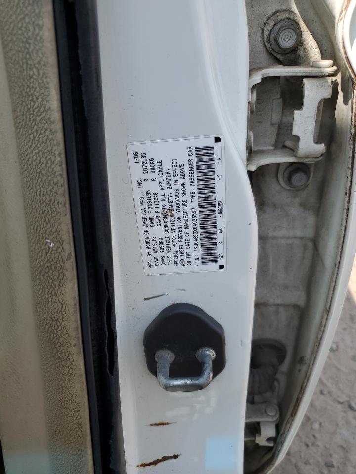 2006 Acura 3.2Tl VIN: 19UUA662X6A025597 Lot: 81572065