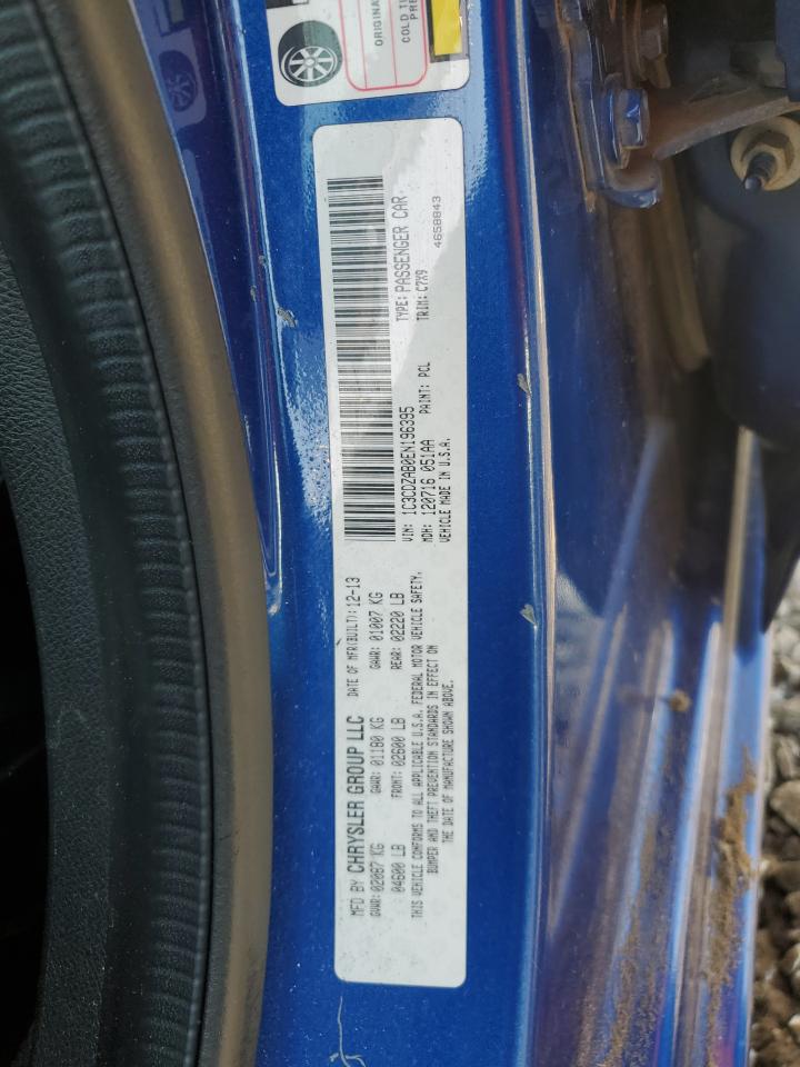 2014 Dodge Avenger Se VIN: 1C3CDZAB0EN196395 Lot: 84242665