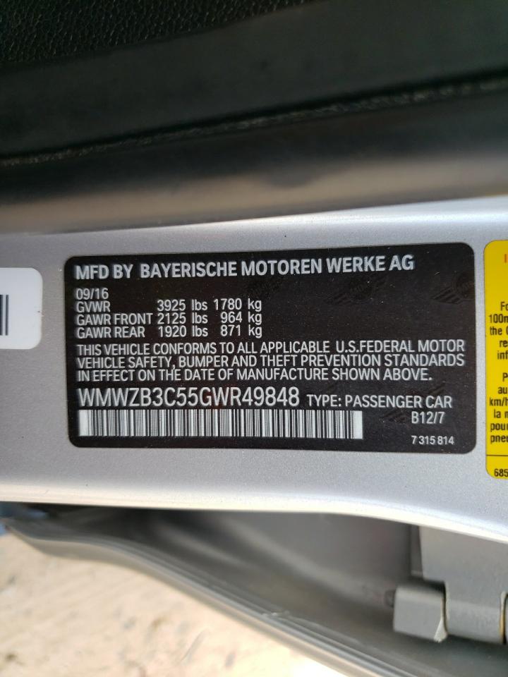 2016 Mini Cooper Countryman VIN: WMWZB3C55GWR49848 Lot: 81063515